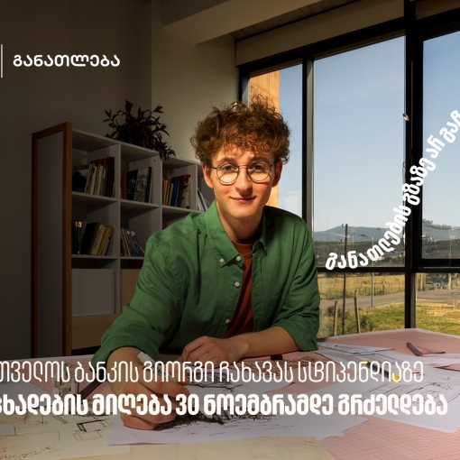 საქართველოს ბანკის გიორგი ჩახავას სტიპენდიაზე განაცხადების მიღება 30 ნოემბრამდე გრძელდება