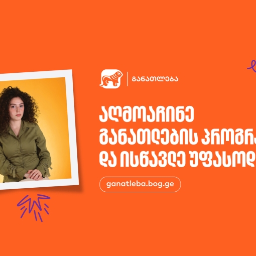 აღმოაჩინე საქართველოს ბანკის განათლების პროგრამები და ისწავლე უფასოდ - განაცხადების მიღება დაიწყო