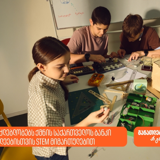 რა შესაძლებლობებს ქმნის საქართველოს ბანკი მოსწავლეებისთვის STEM მიმართულებით?