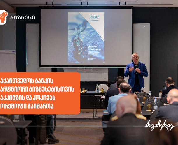საქართველოს ბანკის ინიციატივით, ბიზნესებისთვის მაკკინზის და კოკრეას ვორქშოფები ჩატარდა