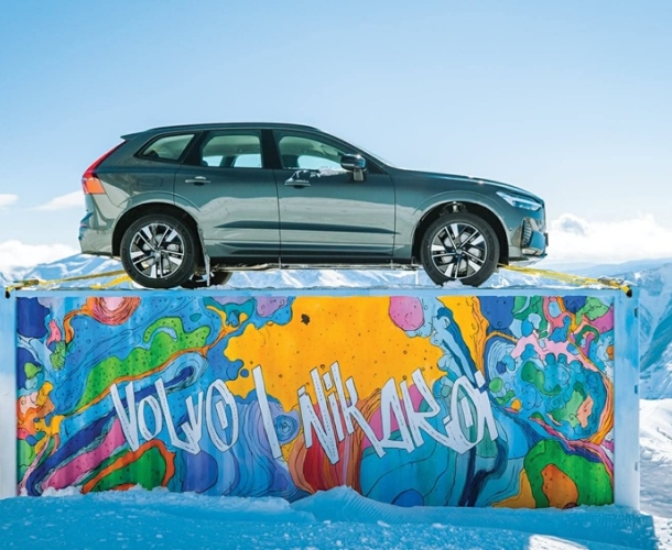Volvo-ს უნიკალური არტინსტალაცია გუდაურში - „ვოლვო ქარ საქართველოსა“ და Nikakoi-ს კოლაბორაცია მდგრადი მომავლისთვის