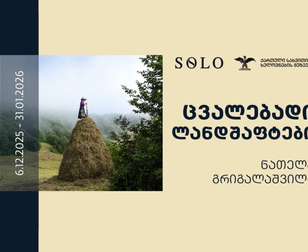 SOLO-სთან პარტნიორობით, ნათელა გრიგალაშვილის გამოფენა „ცვალებადი ლანდშაფტები“ იხსნება