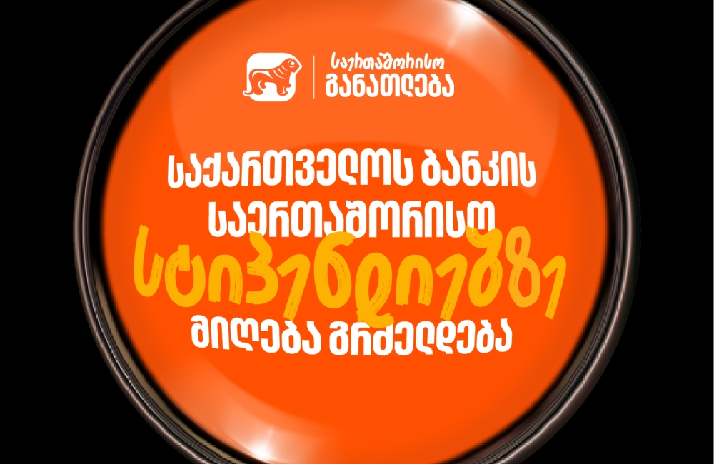 საქართველოს ბანკის საერთაშორისო სასტიპენდიო პროგრამებზე მიღება გრძელდება