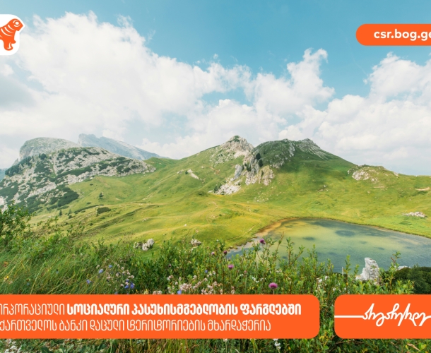 საქართველოს ბანკი, სოციალური პასუხისმგებლობის ფარგლებში, 18 დაცული ტერიტორიის მხარდამჭერია