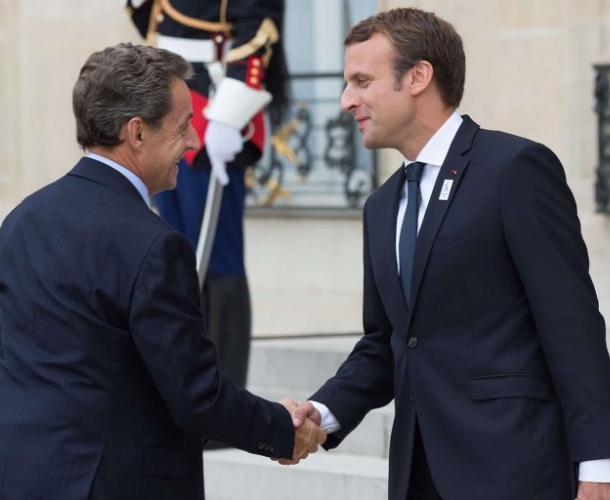 ემანუელ მაკრონი ყოფილ პრეზიდენტ ნიკოლა სარკოზის დაპატიმრებამდე ელისეის სასახლეში გაუმასპინძლდა