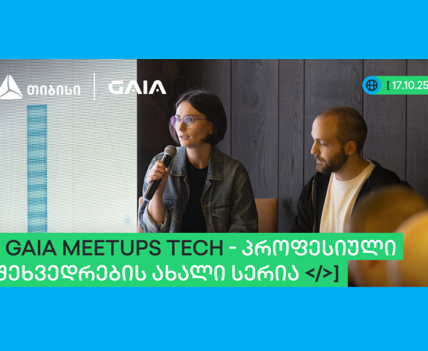 თიბისის მხარდაჭერით GAIA-მ ხელოვნური ინტელექტის პროფესიული შეხვედრების სერია - GAIA Meetup დაიწყო