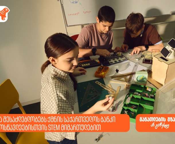 რა შესაძლებლობებს ქმნის საქართველოს ბანკი მოსწავლეებისთვის STEM მიმართულებით?