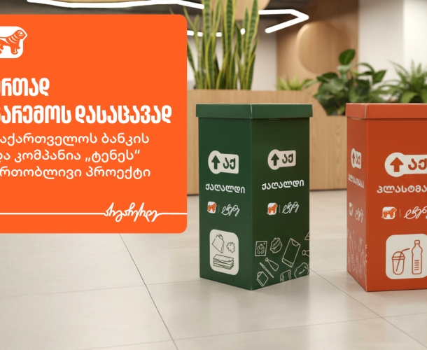 ერთად გარემოს დასაცავად - საქართველოს ბანკის და კომპანია „ტენეს“ ერთობლივი პროექტი