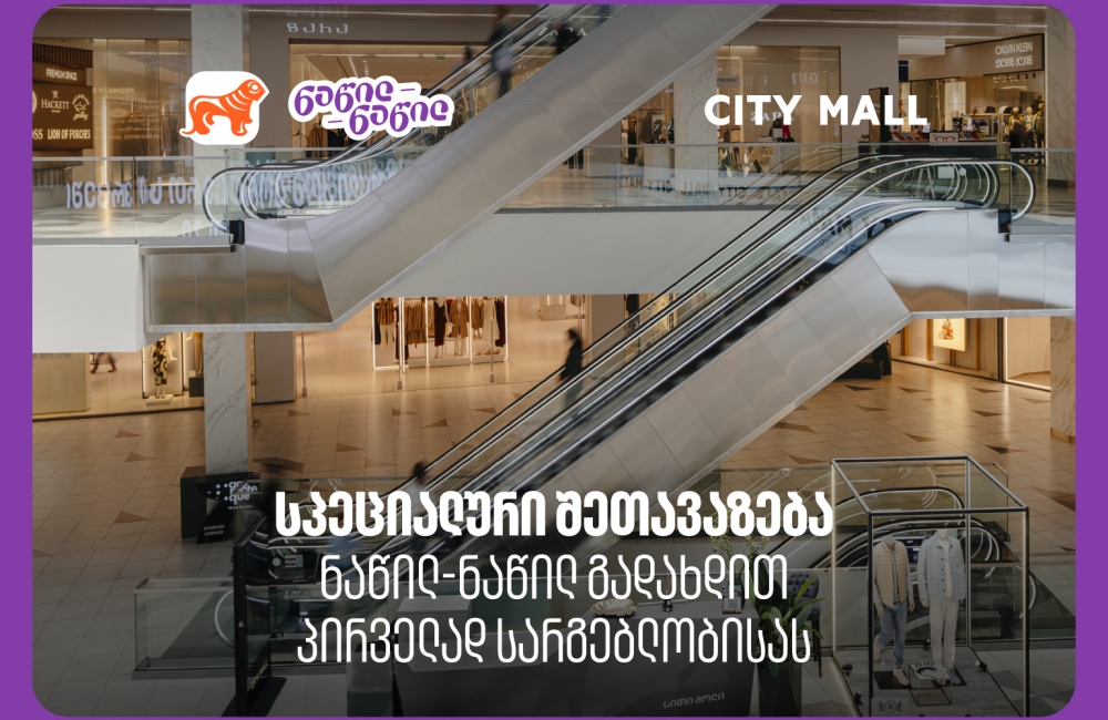 გაანულეთ გადადებული საყიდლების სია: ისარგებლეთ საქართველოს ბანკის ნაწილ-ნაწილით პირველად და დაიბრუნეთ 30% სითი მოლში