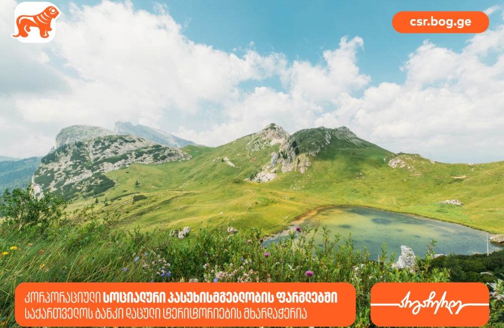 საქართველოს ბანკი, სოციალური პასუხისმგებლობის ფარგლებში, 18 დაცული ტერიტორიის მხარდამჭერია