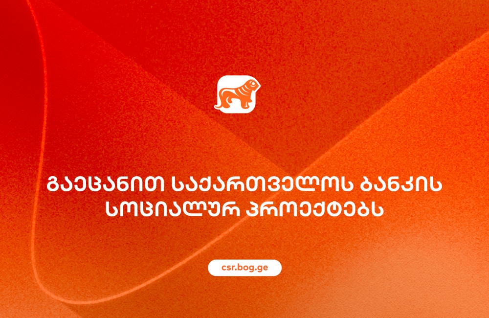 საქართველოს ბანკის სოციალური პასუხისმგებლობის ფარგლებში განხორციელებული პროექტები