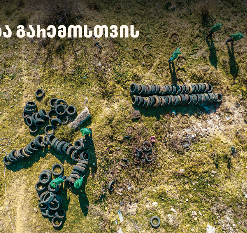 2 000-მდე მეორადი საბურავი - „თეგეტამ“ გიორგიწმინდის დასახლება საავტომობილო ნარჩენებისგან გაწმინდა