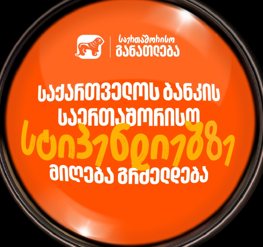 საქართველოს ბანკის საერთაშორისო სასტიპენდიო პროგრამებზე მიღება გრძელდება