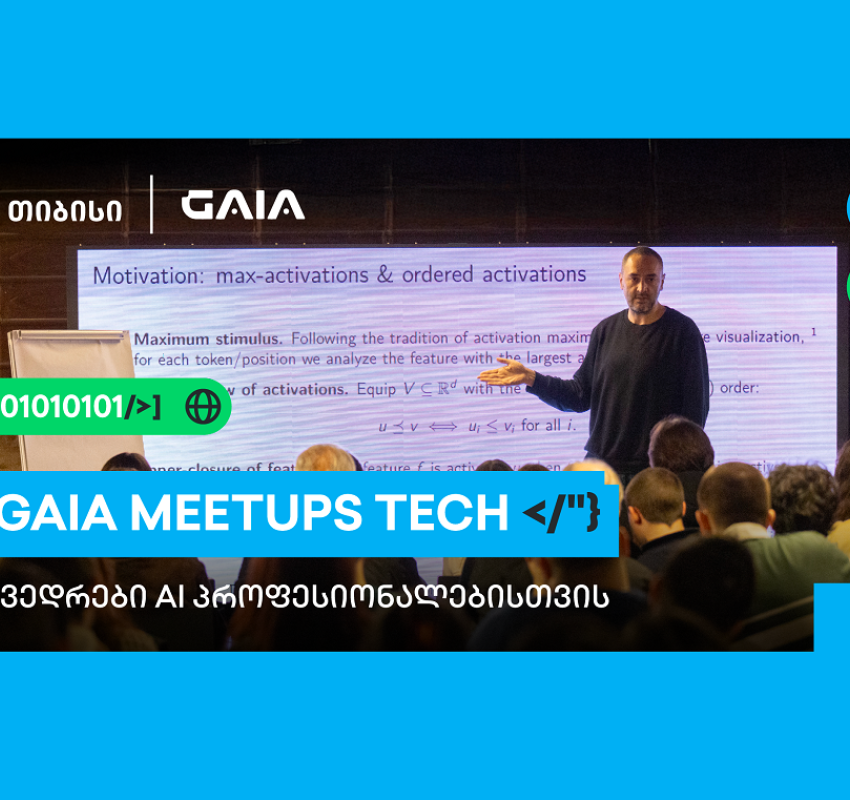 თიბისის და  GAIA-ს პარტნიორობით AI პროფესიული შეხვედრების სერია - GAIA Meetup გრძელდება